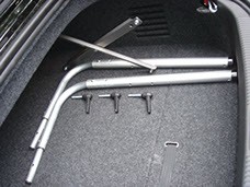 Audi TT TTS Audi A5 Audi S5 Bicycle Rack stores in trunk/boot.  No tools required to fold for storage
