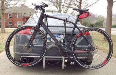 Audi TT Audi TTS 
Audi A5 S5 Cycle Carrier.  Height Adjustable Arms to level bikes